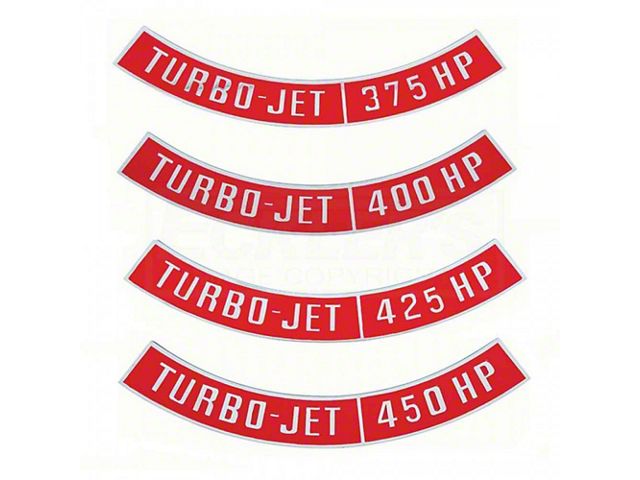 Chevy Air Cleaner Emblem, Turbo Jet, 1955-1957