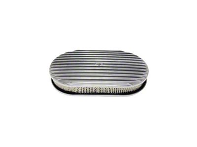 Chevy Air Cleaner, Oval Full Finned Polished Aluminum, 15