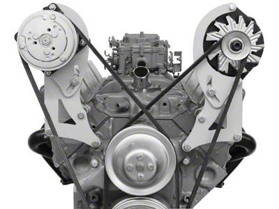 Chevy Alternator Bracket Kit, Small Block, Short Water Pump, Extra Clearance (59-72 El Camino; 71-72 Sprint)