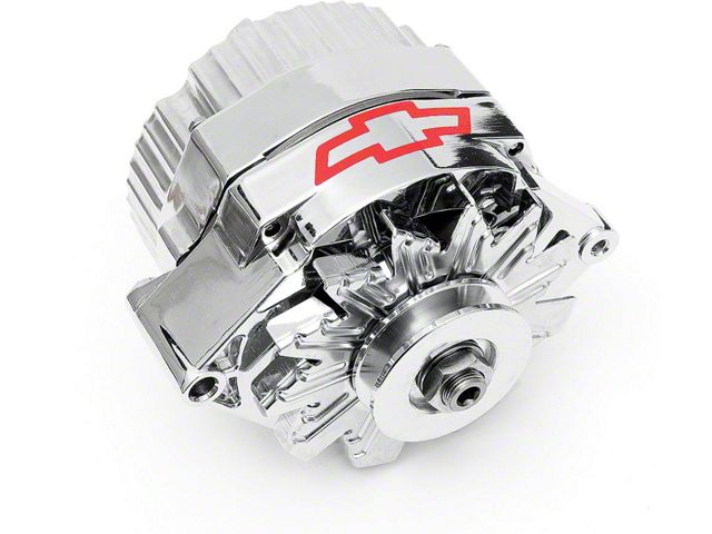 Chrome Alternator,w/Bowtie,120 Amp 1-Wire,47-72