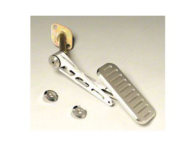 Chevy Aluminum Gas Pedal, Without Rubber Inserts, Lokar, 1955-1957