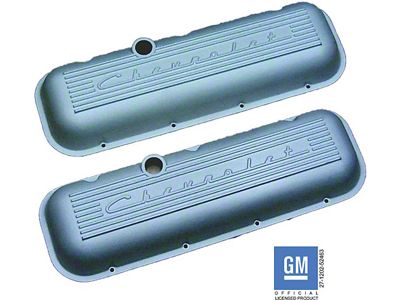 Chevy Aluminum Valve Covers, With Chevrolet Script, Big Block, 1955-1957