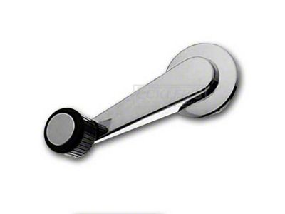 Chevy And GMC Truck Window Handle, Chrome With Black And Chrome Knob, 1981-1989