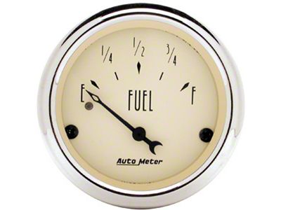 Chevy Autometer Fuel Gauge, Antique Beige Series, 1955-1957