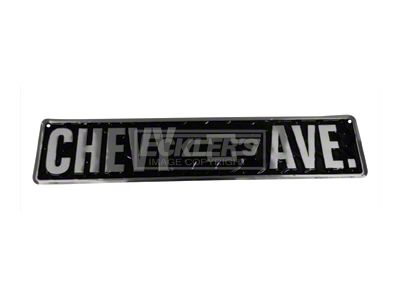 Chevy Avenue Diamond Plate Aluminum Sign