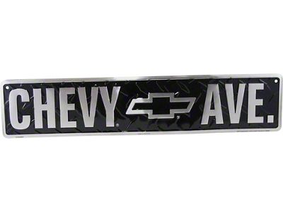 Chevy Avenue Diamond Plate Aluminum Sign