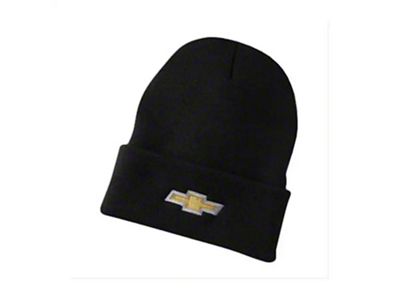 Chevy Beanie, Chevy Red Bowtie, Black