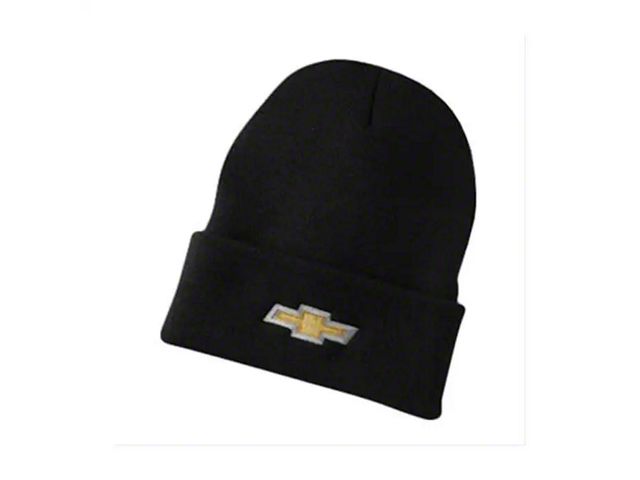 Chevy Beanie, Chevy Red Bowtie, Black