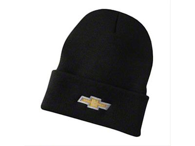 Chevy Beanie, Chevy Red Bowtie, Black