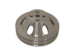 Machined Aluminum Big Blk Water Pump Pulley, SWP, 2 Groove (53-96 Corvette C1, C2, C3 & C4)
