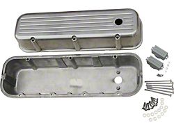 Chevy Big Block Valve Covers, Ball Milled Polished Aluminum, 1965-1995