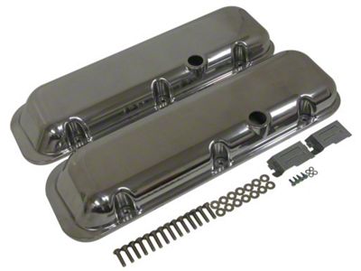 Chevy Big Block Valve Covers, OE Style Polished Aluminum, 1965-1995