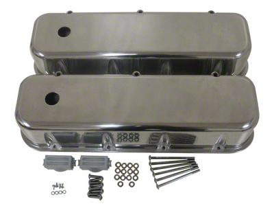 Chevy Big Block Valve Covers, Polished Aluminum, 1965-1995