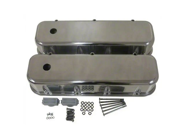 Chevy Big Block Valve Covers, Polished Aluminum, 1965-1995