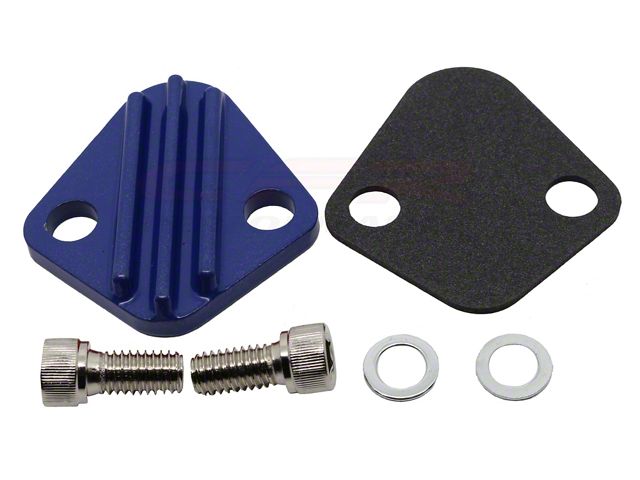 Fuel Pump Block-Off Plate, Blue