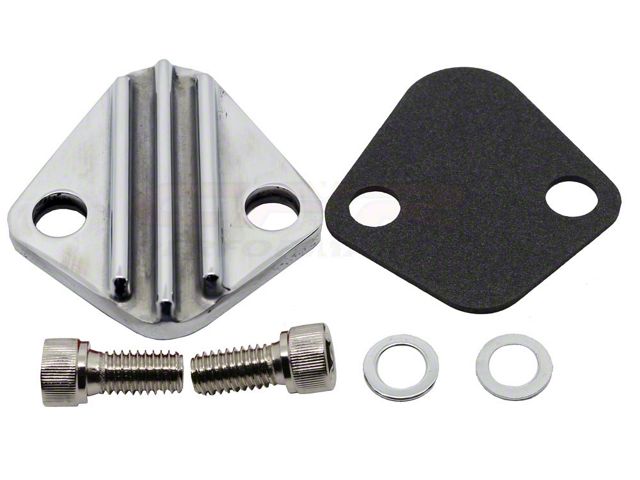 Fuel Pump Block-Off Plate, Polished