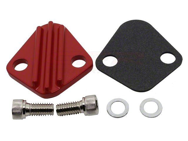 Fuel Pump Block-Off Plate, Red