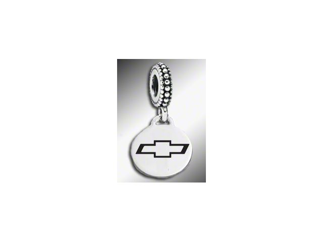 Chevy Bowtie Emblem Dangle Bead With Tire-Looking Base