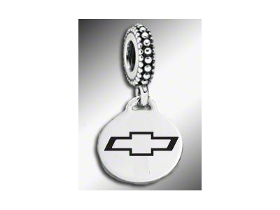 Chevy Bowtie Emblem Dangle Bead With Tire-Looking Base