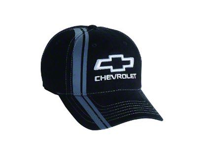 Chevy Bowtie Stripe Cap - Black
