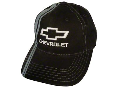 Chevy Bowtie Stripe Cap - Black