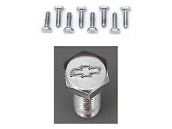 Chevy Bowtie Valve Cover Bolt Set, Chrome, With Aluminum Valve Covers, Small Block, 1955-1957