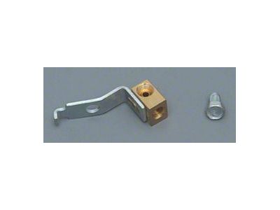 Chevy Brake Line Junction Brass Block, Left, Front, 1956-1957