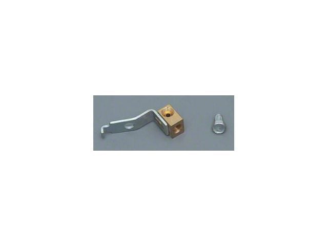 Chevy Brake Line Junction Brass Block, Left, Front, 1956-1957