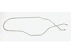 Brake Line, Long, Front To Rear, Stainless Steel, With Single Exhaust (56-57 Chevy Bel Air; 56-57 Chevy 150; 56-57 Chevy 210; 56-57 Chevy Nomad)