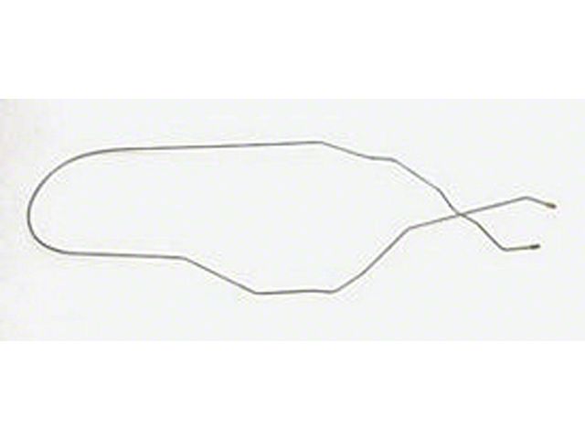 Chevy Brake Line, Long, Front To Rear, Stainless Steel, With Single Exhaust, 1956-1957