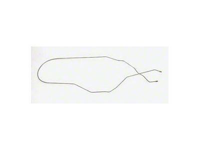 Chevy Brake Line, Long, Front To Rear, With Single Exhaust,1956-1957