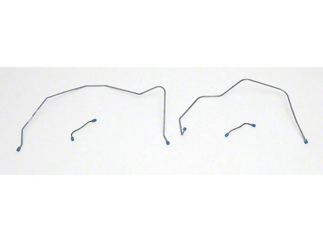 Chevy Brake Lines, Front, For Cars With Treadle-Vac Power Brakes, Stainless Steel, 1956-1957