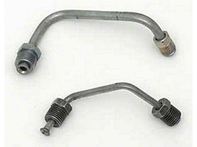 Chevy Brake Lines, Prebent, Front, Stainless Steel, Use With Non Power Brakes & GM Style Proportioning Valve, 1955-1957