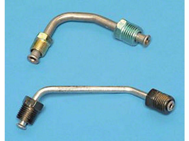 Chevy Brake Lines, Prebent, Front, Stainless Steel, Use With Power Brakes & GM Style Proportioning Valve, 1955-1957