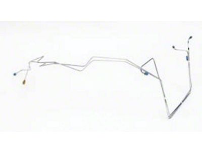 Chevy Brake Lines, Prebent, Front. Stainless Steel, Use With Power Brakes & GM Style Proportioning Valve, 1956-1957