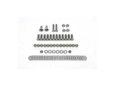 Chevy Bumper Bolt, Hardware Kit, Rear, Stainless Steel, 1956