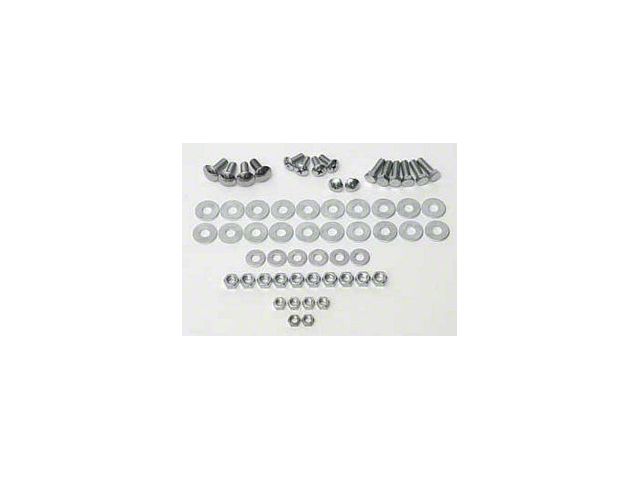 Chevy Bumper Hardware Kit, Front, Driver Quality, 1955-1956