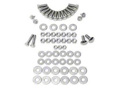 Chevy Bumper Hardware Kit, Rear, Driver Quality, 1956