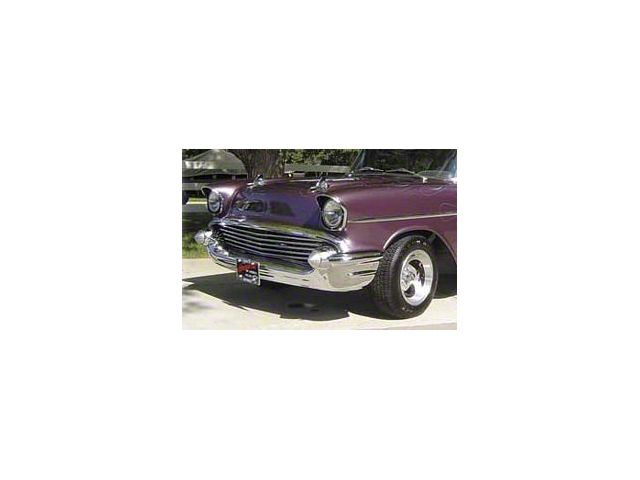 Chevy Bumper Tips, Billet Aluminum, Satin Finish, 1957