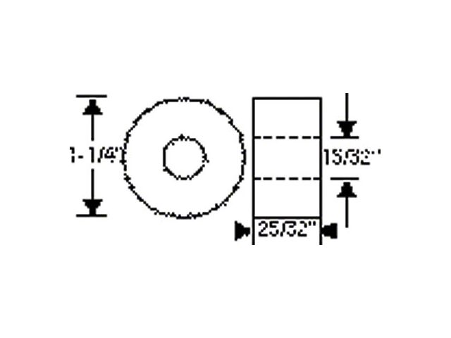 Chevy Bushing, Shock Absorber, Rear, 1949-1951