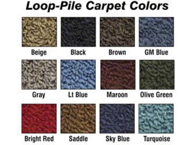 Chevy Carpet Yardage, Loop Pile, Replacement, 1955-1957