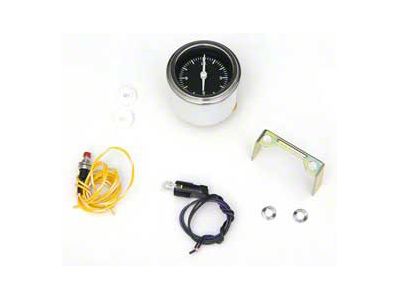 Classic Instruments Chevy Classic Instruments Clock, Quartz, Black Face, With White Hands, 1955-1956