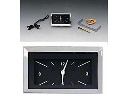 Classic Instruments Chevy Classic Instruments Clock, With Black Face & White Numbers, 1957