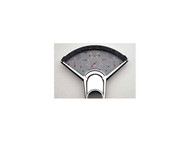 Chevy Classic Instruments Updated Gauge Kit, With Gray Face, White Numbers & Red Needles, 1955-1956