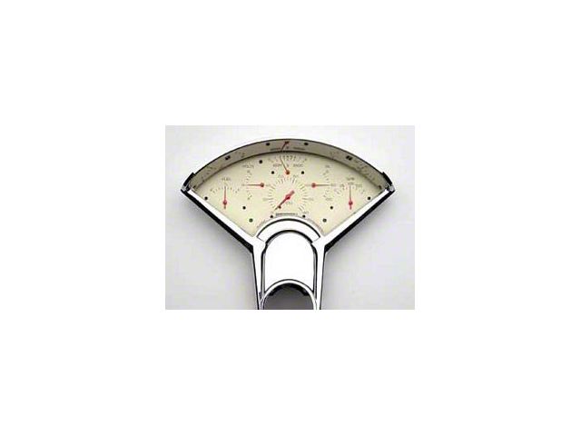Chevy Classic Instruments Updated Gauge Kit, With Tan Face,Brown Numbers & Red Needles, 1955-1956