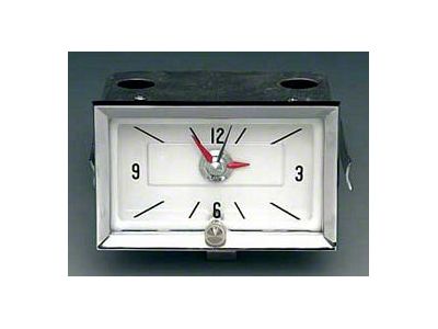 Chevy Clock, White Face, Quartz, 1957