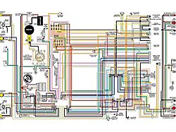 Chevy Color Laminated Wiring Diagram, 1958-1974