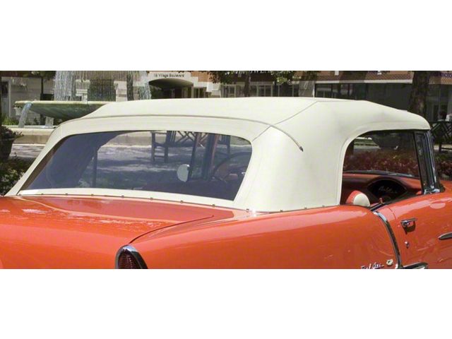 Chevy Convertible Top, With Correct Stitching, Beige, 1955-1957