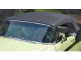 Convertible Top Rear Plastic Window with Valance; Superior Black/Black (55-57 Bel Air Convertible)