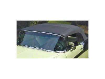 Chevy Convertible Top, With Correct Stitching, Black, 1955-1957